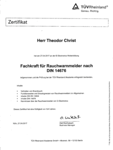 Fachkraft für Rauchwarnmelder bei Pickel Elektro- und Sanitär GmbH in Leutershausen