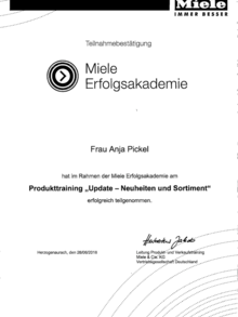 Miele Erfolgsakademie bei Pickel Elektro- und Sanitär GmbH in Leutershausen
