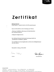Zertifizierter homeway Installateur bei Pickel Elektro- und Sanitär GmbH in Leutershausen